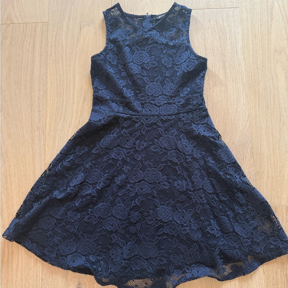 Zunie Midnight Blue Lace Dress